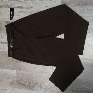 Nwt alia brown dress pants size 8 with belt